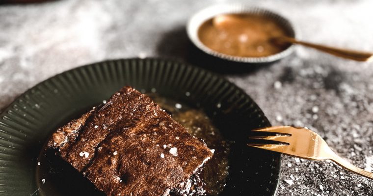 Nutella Brownies mit Kaffee-Karamell