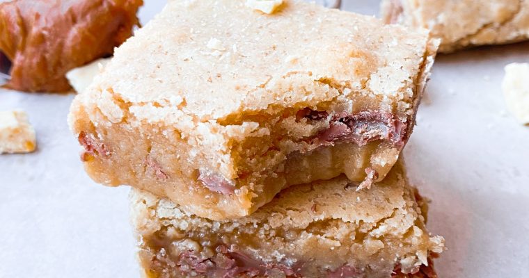 Caramel Chocolate Core Blondies