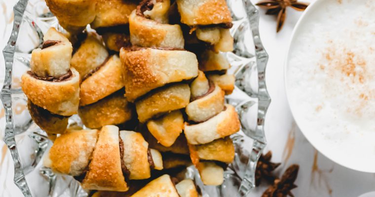 Rugelach mit Nuss-Nougat Füllung