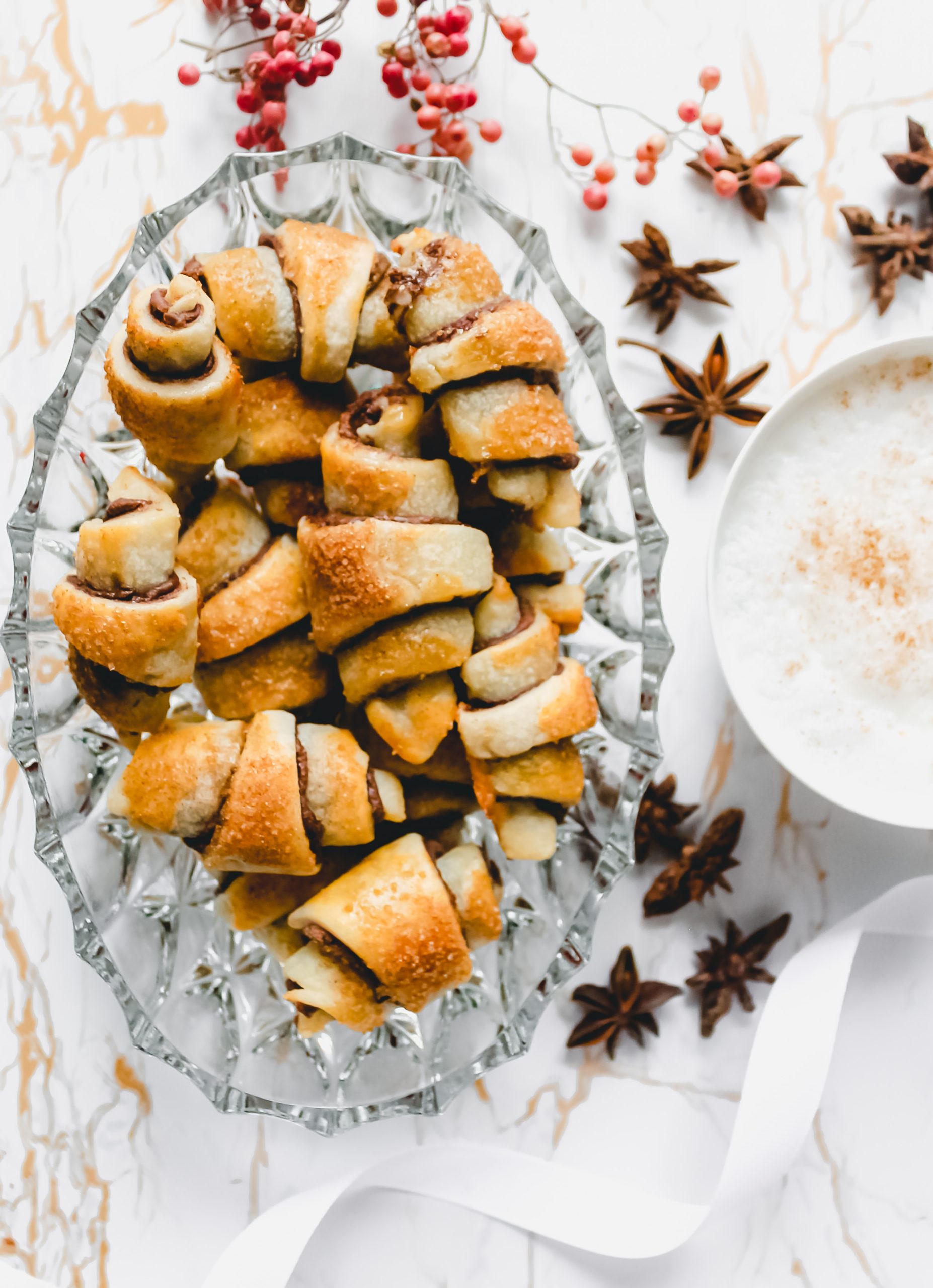 Rugelach mit Nuss-Nougat Füllung